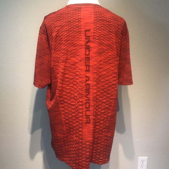 Under armour men’s top the vanish tee orange short sleeves Sz 2XL - Picture 2 of 5